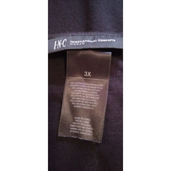 INC Interational Concepts Women's Size 3x Black and Sparkly Gold Blouse - Picture 5 of 7